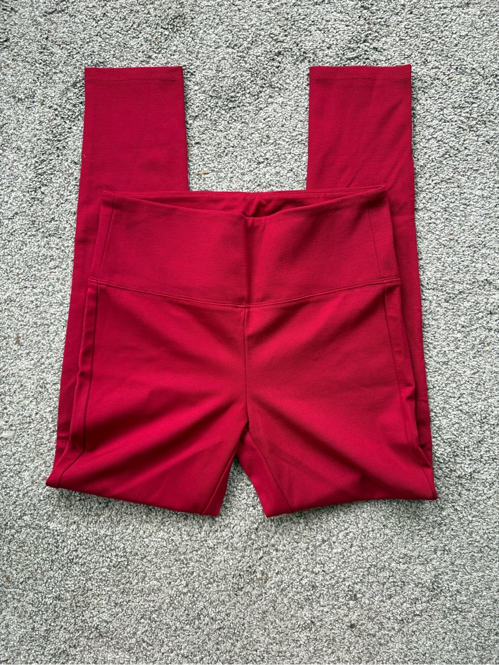 High-Waist Red Active Leggings